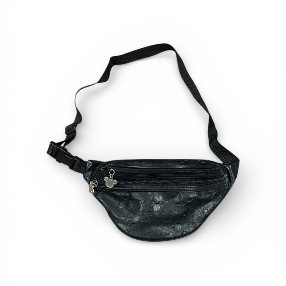 Black Mickey Mouse Patterned Waist Bag